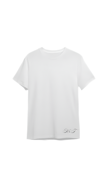 Mourri&Ferrie Discret WHITE- Jersey Crewneck T-Shirt