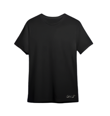 Mourri&Ferrie Discret BLACK- Jersey Crewneck T-Shirt